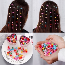 Mini Hårkloklemmer Rainbow Hårklemmer Beads Clips For Barn Jenter Kvinner Små Fargerik Plastkjeveklemmer Mote Hårtilbehør For