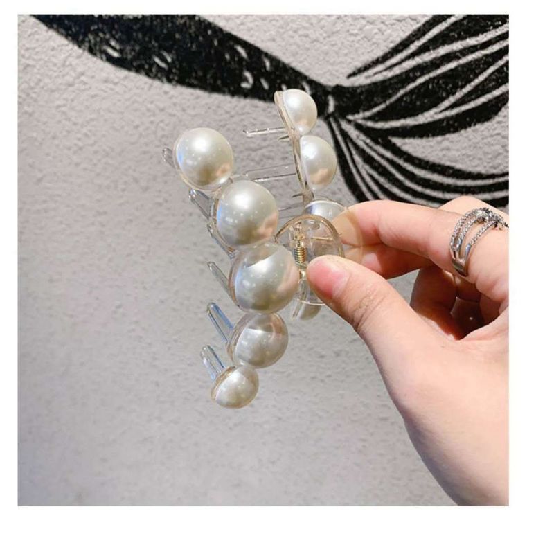 Pearl Hair Claw Styling Hårklemmer Sterkt Hold Hårkjeveklemmer Store Hårspenner Barrettes Antislip Hårtilbehør Bursdagsgave Til Kvinner Jenter Datter Kjæreste