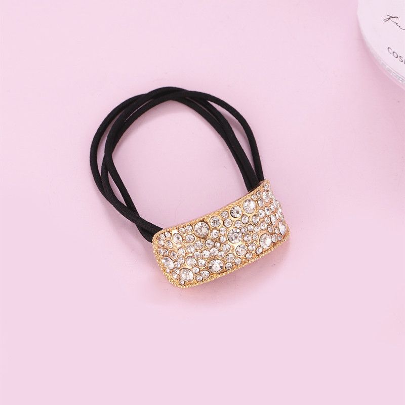 Rhinestone-hårbånd Krystallhårbånd Hestehaleholder Mote Elastiske Scrunchies Hårbånd Hårtau Hårtilbehør For Kvinner Jenter