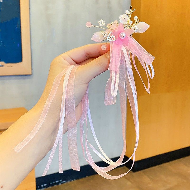 Streamer For Barn Hårtilbehør Antikke Blomsterhårnåler Little Jent Princess Accessories Babys Baby Hårnål Hodeplagg