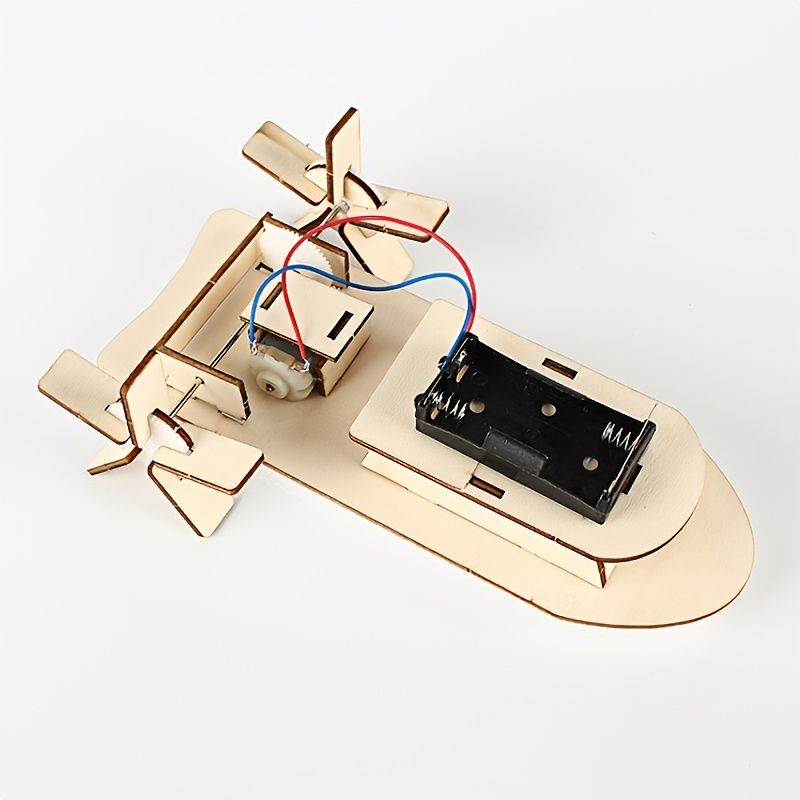 Student Diy Steamer Scientific Invention Kit Gjør-det-selv-teknologi Produksjonsbåt Småbarn Gutter Håndlaget Vitenskapelig Eksperiment Materialpose