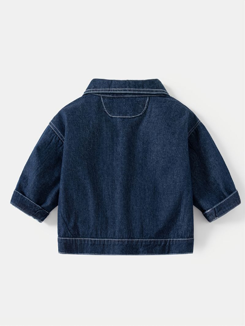 Barnemote Casual Pocket Denimjakke Høst Vinter