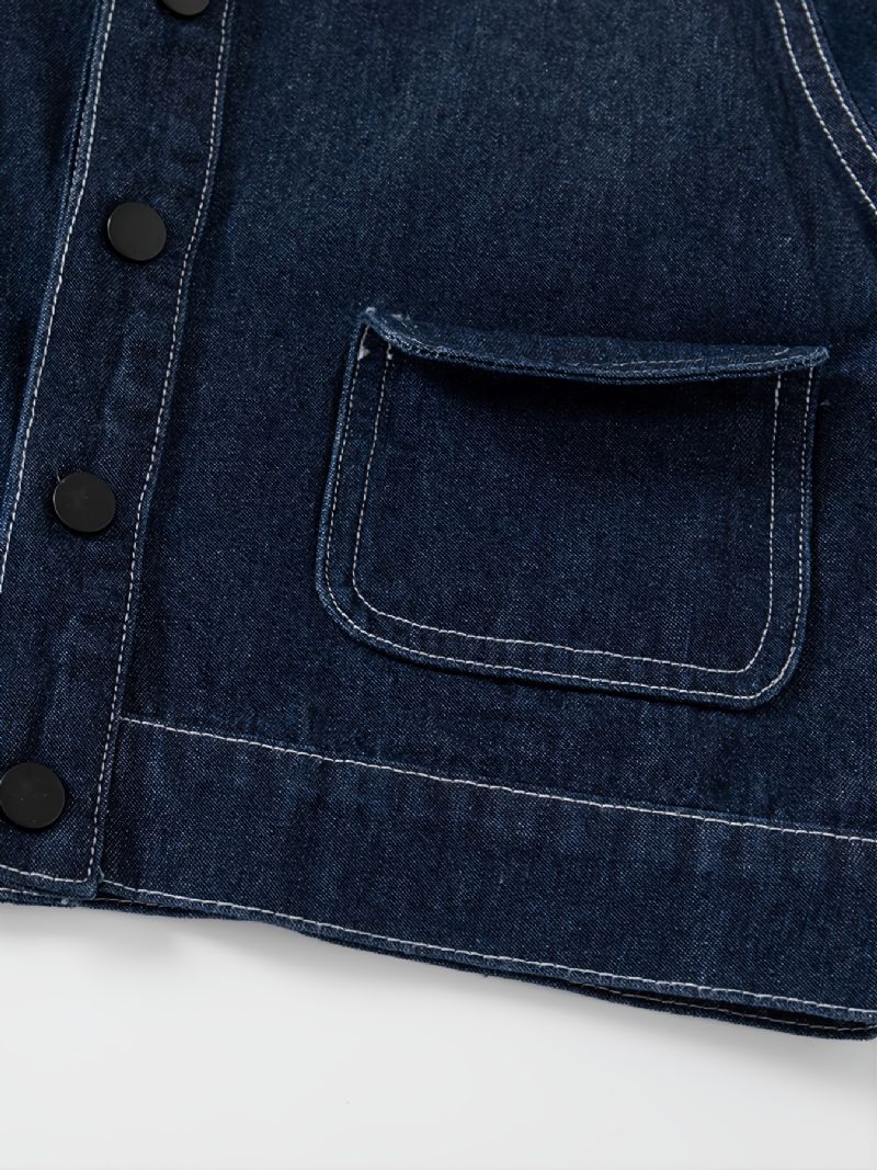 Barnemote Casual Pocket Denimjakke Høst Vinter