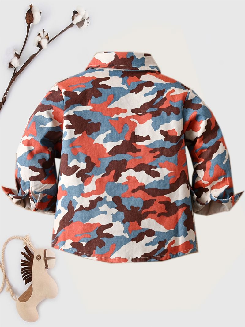 Camouflage Skjorter For Barn Jacket Casual Topper