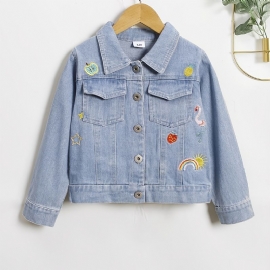 Casual Barn Denim Brodert Jakke