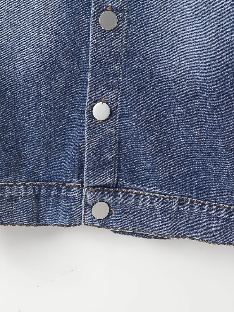 Gutter Button Down Denimjakke Til Høsten Ny