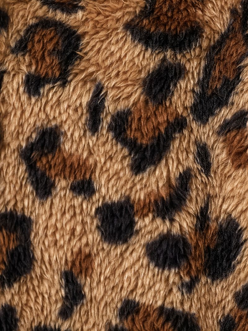 Høst Vinter Baby Mote Leopard Tykk Varm Fleecejakke