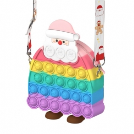 Pop Veske Bag 2 I 1 Poppet Bag Christmas Fidget Leketøy Med Justerbar Skulderstropp Lengde For Gutter Jenter Bursdag Julegaver