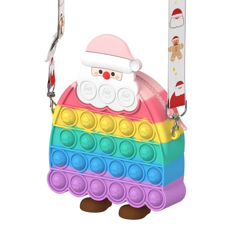 Pop Veske Bag 2 I 1 Poppet Bag Christmas Fidget Leketøy Med Justerbar Skulderstropp Lengde For Gutter Jenter Bursdag Julegaver